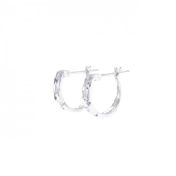 K18WG Bông tai kim cương hình vòng 0.06CT - Hàng hiệu Chính hãng 871900