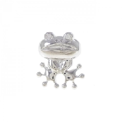 K18WG Ếch Kim Cương Brooch 0.03CT - Hàng hiệu Chính hãng