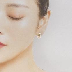 K18YG Bông tai ngọc trai Akoya - Hàng hiệu Authentic 872456