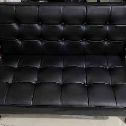 Ghế Sofa phong cách retro khung gỗ màu đen - dài 1m15. 58231