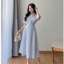 Đầm maxi sọc vải kate 273219