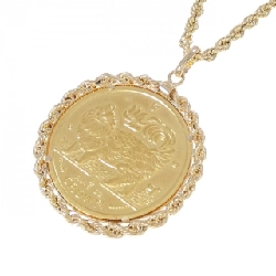 K18YG(枠)/18KTYG Dây chuyền đồng xu - Hàng hiệu Authentic 858449