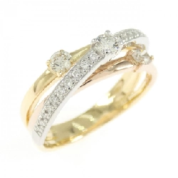 Nhẫn kim cương K18YG/PT900/K18PG 0.30CT