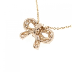 K18PG Dây chuyền kim cương hình ruy băng 0.30CT - Hàng hiệu Chính hãng 865627