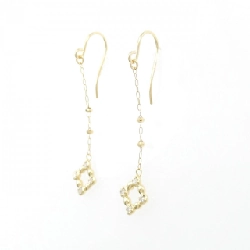 K18YG Bông tai kim cương 0.08CT - Hàng hiệu Authentic 873375