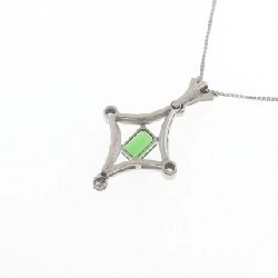 Dây chuyền ngọc garnet xanh PT900/PT850 1.00CT - Hàng hiệu chính hãng 865287