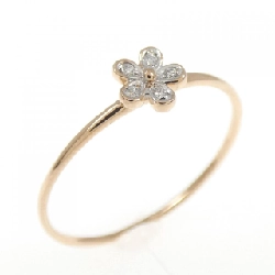 Nhẫn kim cương hoa 750PG/750WG 0.01CT