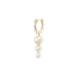 Khuyên tai Hiyotaka ngọc trai huggie hoop một bên - Hàng hiệu Authentic 847030