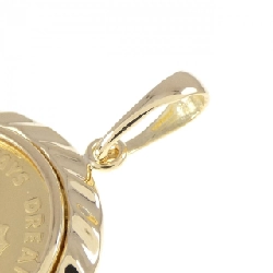 K18YG(枠) Mặt dây chuyền đồng xu - Hàng hiệu Authentic 867278