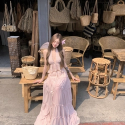 'ADELIA, Set Đầm Maxi Gồm Áo Yếm Và Chân Váy Dài Maxi Xinh 548291