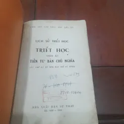 TRIẾT HỌC thời kỳ TIỀN TƯ BẢN CHỦ NGHĨA (xuất bản năm 1960) 714627