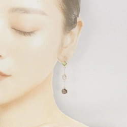 K18PG Bông tai thạch anh - Hàng hiệu Authentic 872833