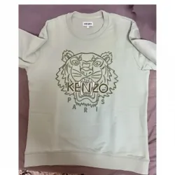 Áo sweater Kenzo màu xanh lá nhạt thêu đầu hổ size XL 729289