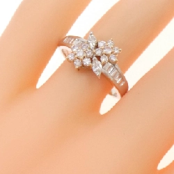 Nhẫn kim cương hoa PT900/K14PG 0.80CT - Hàng hiệu Authentic 847023