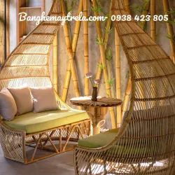 Bàn ghế mây tự nhiên cho spa 693793