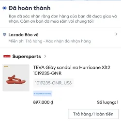 Sandal Teva Nữ Hurricane Xlt2 Suppersoprt size US8 Cam đất 1019133