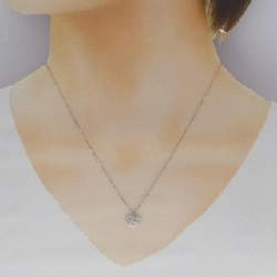 K18WG Dây chuyền kim cương hình trái tim Pavé 0.20CT - Hàng hiệu Chính hãng 859586