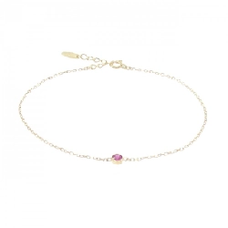 K18YG Vòng tay Ruby - Hàng hiệu Chính hãng 873910