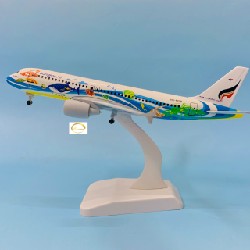 MÔ HÌNH MÁY BAY 20CM BANGKOK AIR A320 AIRBUS CAO CẤP CÓ BÁNH XE TỈ LỆ CHUẨN ĐẸP 8215