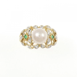 Nhẫn ngọc trai Akoya K18YG/K18WG 7.3mm 665649