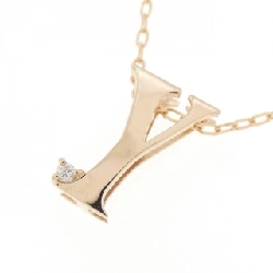 K18PG Chữ cái Y Dây chuyền kim cương 0.01CT - Hàng hiệu Chính hãng 863557