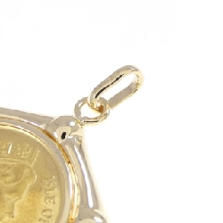 K18YG(枠) Đồng xu Mặt dây chuyền - Hàng hiệu Chính hãng 865552