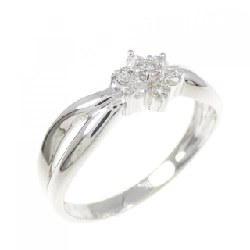 Nhẫn kim cương hoa K18WG 0.11CT - Hàng hiệu Authentic