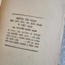 Những thủ đoạn bóc lột của tư bản Pháp ở Việt nam | Nguyễn khắc đạm | 1958 523727