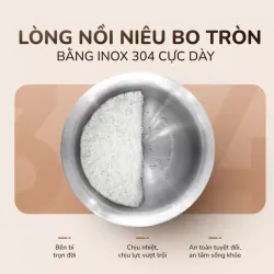 Nồi cơm UNIE URC612 – Giảm đường trong cơm, hỗ trợ ăn kiêng hiệu quả 573066