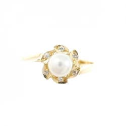 Nhẫn ngọc trai Akoya K18YG 4.2mm - Hàng hiệu Authentic 849084