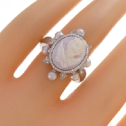 Nhẫn Shell Cameo K18WG - Hàng hiệu Authentic 853207