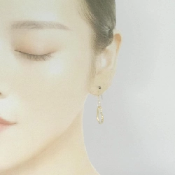 K18YG Bông tai hình trái tim - Hàng hiệu Chính hãng 870200