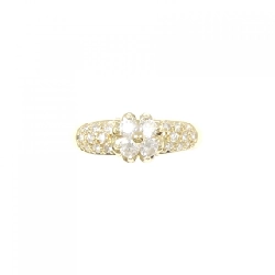 Nhẫn kim cương hoa K18YG 0.51CT 666694