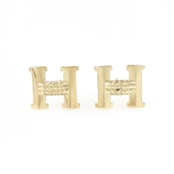 K18YG Chữ cái H Bông tai - Hàng hiệu Chính hãng