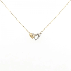 K18YG/PT900 Dây chuyền kim cương 0.10CT - Hàng hiệu Chính hãng