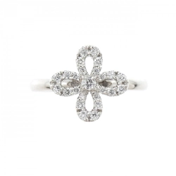 Nhẫn kim cương hoa Ponte Vecchio 0.16CT - Hàng hiệu Authentic 834483