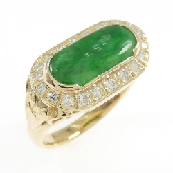 Nhẫn Ngọc Bích K18YG - Hàng hiệu Chính hãng