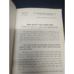 Những quy định hiện hành trong quản lý kinh doanh du lịch sở du lịch thành phố Hồ Chí Minh 1995 mới 70% ố nặng HCM0106 chính trị 154338