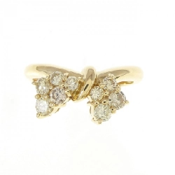 Nhẫn kim cương K18YG hình ruy băng 0.54CT 673416