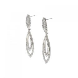 K18WG Bông tai kim cương 1.12CT - Hàng hiệu Chính hãng 870819