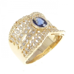 Nhẫn Sapphire K18YG 0.76CT