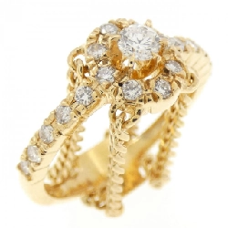 Nhẫn kim cương K18YG 0.10CT