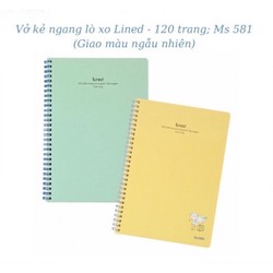 Vở lò xo kép lined/caro B5 120 trang 100/76 bìa nhựa 2 mặt màu pastel siêu xinh 179245