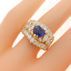 Nhẫn Sapphire hình trái tim K18YG - Hàng hiệu Authentic 852307