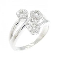 Nhẫn kim cương hoa K18WG 0.50CT - Hàng hiệu Authentic