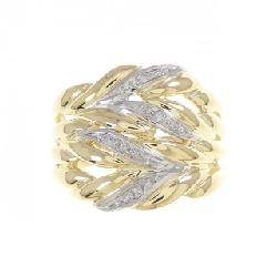 Nhẫn kim cương K18YG/PT900 0.021CT 667379