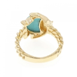 Nhẫn K18YG cá turquoise 2.57CT - Hàng hiệu chính hãng 851675