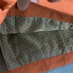 Áo kiểu nữa form dài may hai lớp mới 100% size xs màu cam đất  729199