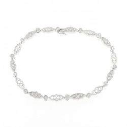 K18WG Vòng tay kim cương 0.62CT - Hàng hiệu Chính hãng 878226