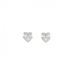 K18WG Bông tai kim cương hình trái tim 0.14CT - Hàng hiệu Chính hãng